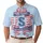 America 250th Anniversary Freedom 1776-2026 USA Flag Stars Stripes Tropical Ribbon Men's Polo Shirt (Lightweight) - 1