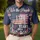 Patriotic 250th Anniversary 1776 'We the People' Flag Hibiscus Design Men's Polo Shirt (Lightweight) - 4
