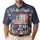 Patriotic 250th Anniversary 1776 'We the People' Flag Hibiscus Design Men's Polo Shirt (Lightweight) - 1