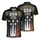 America 250th Anniversary Fighter Jet Flag Contrails 1776-2026 Tropical Patriotic Scroll Men's Polo Shirt (Lightweight) - 3