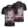 USA 250th Anniversary Distressed Flag Fighter Jets Tropical Semiquincentennial Men's Polo Shirt (Lightweight) - 3