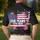 USA 250th Anniversary Distressed Flag Fighter Jets Tropical Semiquincentennial Men's Polo Shirt (Lightweight) - 5