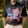 USA 250th Anniversary Distressed Flag Fighter Jets Tropical Semiquincentennial Men's Polo Shirt (Lightweight) - 4
