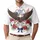 USA 250th Anniversary Bald Eagle Hibiscus 1776-2026 Flag Stripes Crimson Navy Men's Polo Shirt (Lightweight) - 1