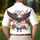 USA 250th Anniversary Bald Eagle Hibiscus 1776-2026 Flag Stripes Crimson Navy Men's Polo Shirt (Lightweight) - 5