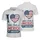 America 250th Anniversary 'I Heart America' Flag Distressed Navy Red White Celebration Men's Polo Shirt (Lightweight) - 3