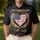 America 250th Birthday Patriotic Flag Heart Gold Laurel Fronds 1776-2026 Graphic Men's Polo Shirt (Lightweight) - 4