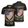 America 250th Birthday Patriotic Flag Heart Gold Laurel Fronds 1776-2026 Graphic Men's Polo Shirt (Lightweight) - 3