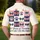 America 250th Freedom 1776: Patriotic Paw Grid Bows Dog Years Anniversary Men's Polo Shirt (Lightweight) - 5