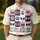 America 250th Freedom 1776: Patriotic Paw Grid Bows Dog Years Anniversary Men's Polo Shirt (Lightweight) - 4