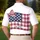 America 250th Anniversary Patriotic Flag Quilted Gingham Bow Design Est. 1776 Men's Polo Shirt (Lightweight) - 5