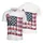 America 250th Anniversary Patriotic Flag Quilted Gingham Bow Design Est. 1776 Men's Polo Shirt (Lightweight) - 3
