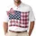 America 250th Anniversary Patriotic Flag Quilted Gingham Bow Design Est. 1776 Men's Polo Shirt (Lightweight) - 1