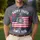 USA 250th Birthday Distressed Flag Crimson Red Navy Blue 1776 2026 Stars Foliage Men's Polo Shirt (Lightweight) - 4