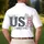 USA 250th Birthday Distressed Stars Stripes 1776 Navy Crimson Gold Scrollwork Men's Polo Shirt (Lightweight) - 5