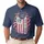 Patriotic 250th Anniversary Flag 1776 2026 Distressed Polo Freedom Emblem Men's Polo Shirt (Lightweight) - 1