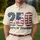 250th Anniversary USA Freedom Celebration Flag Numerals Vintage 1776 Design Men's Polo Shirt (Lightweight) - 4