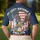 Patriotic USA 250th Birthday Lady Liberty Eagle Bell Flag Commemorative Emblem Men's Polo Shirt (Lightweight) - 5