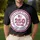 America 250th Anniversary Patriotic Circular Emblem | Waving Flag Red White Blue Black Men's Polo Shirt (Lightweight) - 4