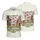 America 250th Anniversary: Patriotic Vintage USA Floral Freedom Banner Scrollwork Men's Polo Shirt (Lightweight) - 3