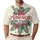 America 250th Heritage Patriotic Polo Ribbon Hibiscus Palm Stars Cream Men's Polo Shirt (Lightweight) - 1