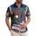 Patriotic 250th Anniversary Eagle 1776-2026 Scroll Hibiscus Palm Stars Navy Short-sleeve Hawaiian Shirt - 1