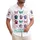 America 250th Pawsniversary: Patriotic Red Blue Bow & Star Paw Print Design Short-sleeve Hawaiian Shirt - 1