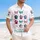America 250th Pawsniversary: Patriotic Red Blue Bow & Star Paw Print Design Short-sleeve Hawaiian Shirt - 4