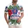 America 250th Anniversary Patriotic Tropical Flowers 1776-2026 Red White Blue Short-sleeve Hawaiian Shirt - 1