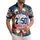 America 250th Liberty Statue Hawaiian Hibiscus Palm Stars Navy Red White Short-sleeve Hawaiian Shirt - 1
