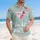 America 250th Birthday Martini Glass Flag 'tini bit patriotic' Script Seafoam Short-sleeve Hawaiian Shirt - 4