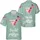America 250th Birthday Martini Glass Flag 'tini bit patriotic' Script Seafoam Short-sleeve Hawaiian Shirt - 3