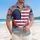 USA 250th Patriotic Heart Flag: Textured Gold Glitter Tropical Artwork Short-sleeve Hawaiian Shirt - 4