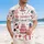 America 250th Birthday Flag Heart Cake Tropical Icons July 1776 Commemorative Short-sleeve Hawaiian Shirt - 4