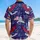 USA 250th Anniversary: Patriotic Eagles, Liberty, Capitol, Bell Arrangement Short-sleeve Hawaiian Shirt - 5