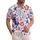USA 250th Birthday Patriotic Hawaiian Stars Fireworks Red White Blue Seamless Pattern Short-sleeve Hawaiian Shirt - 1