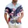 America 250th Birthday Eagle Flag 1776-2026 Tropical Hibiscus Gold Silver Short-sleeve Hawaiian Shirt - 1