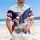 America 250th Birthday Eagle Flag 1776-2026 Tropical Hibiscus Gold Silver Short-sleeve Hawaiian Shirt - 4