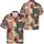America 250th Patriotic Hawaiian Distressed Flag Rose Blue Floral Short-sleeve Hawaiian Shirt - 3