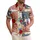 America 250th Patriotic Hawaiian Distressed Flag Rose Blue Floral Short-sleeve Hawaiian Shirt - 1