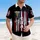 America 250th Caduceus Flag: CNA Heartbeat, Distressed Patriotic Americana Symbol Short-sleeve Hawaiian Shirt - 4