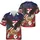 America 250th Commemoration: Bald Eagle Flag, 1776-2026, Hibiscus Palm Gold Scroll Short-sleeve Hawaiian Shirt - 3