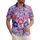 USA 250th Anniversary Patriotic Tropical Star Mosaic Red White Blue, Est. 1776 Short-sleeve Hawaiian Shirt - 1
