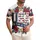 America 250th Anniversary: Patriotic Hawaiian USA, Freedom Banner, Floral Gold Design Short-sleeve Hawaiian Shirt - 1