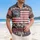 Patriotic Americana 250th Anniversary Distressed Flag 1776 We The People Design Short-sleeve Hawaiian Shirt - 4