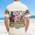 America 250th Anniversary: Patriotic Vintage USA Floral Freedom Banner Scrollwork Short-sleeve Hawaiian Shirt - 5