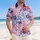 America 250th Birthday Celebration Flag Hibiscus Fireworks Star Medley 1776-2026 Short-sleeve Hawaiian Shirt - 4
