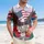 America 250th Eagle Flag 1776-2026 Hawaiian Tropical Hibiscus Gold Scrollwork Short-sleeve Hawaiian Shirt - 4