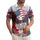America 250th Eagle Flag 1776-2026 Hawaiian Tropical Hibiscus Gold Scrollwork Short-sleeve Hawaiian Shirt - 1