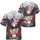 America 250th Eagle Flag 1776-2026 Hawaiian Tropical Hibiscus Gold Scrollwork Short-sleeve Hawaiian Shirt - 3